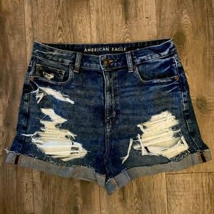 American Eagle Denim Mom Shorts Sz 10